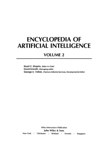 Encyclopedia of artificial intelligence - Shapiro